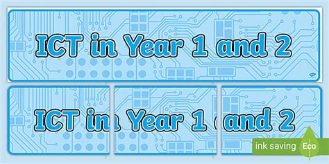 Free 👉 Ict In Years 1 And 2 Display Banner Twinkl