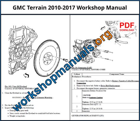 Gmc Terrain 2010 2017 Workshop Repair Manual Download Pdf