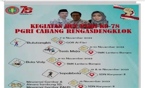 Kegiatan Hut Pgri Ke 78 Cabang Rengasdengklok Karawang Aneka