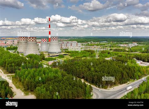 Combined heat and power factory. Tyumen. Russia Stock Photo - Alamy