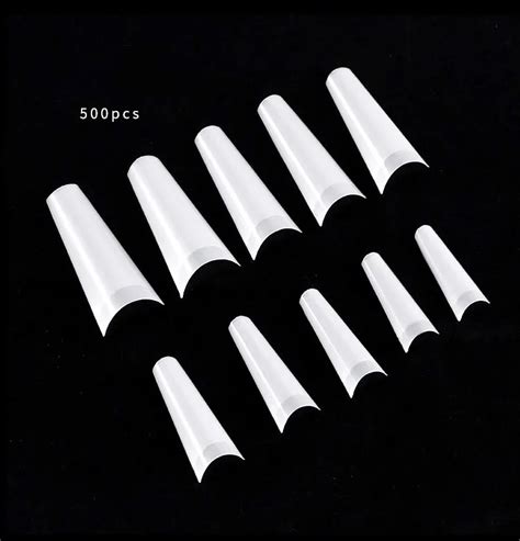 Extra Long Square Nail Tips Non C Curve Half Cover Xxl Square Tips