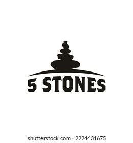 Silhouette Five Stones Logo Design Template Stock Vector (Royalty Free) 2224431675 | Shutterstock