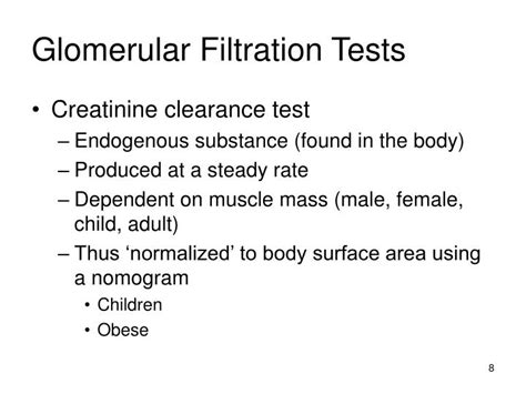 PPT Renal Physiology And Function Part II Renal Function Tests