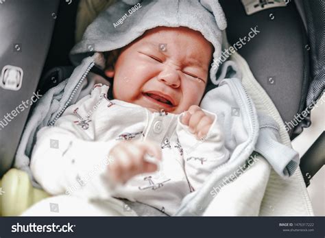 Portrait Cute Chinese American Baby Stroller Stock Photo 1476317222