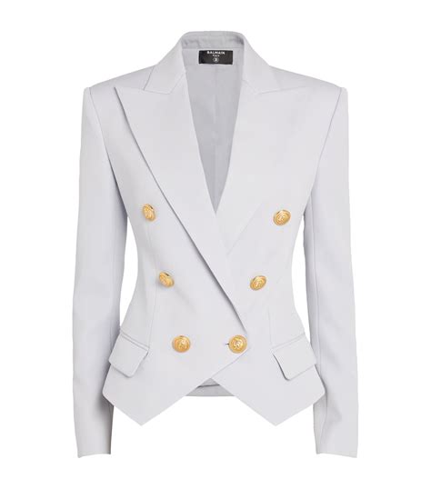 Balmain Wool Double Breasted Blazer Harrods Us