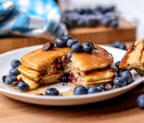 Blueberry Chocolate Chip Pancakes Cafe Delites