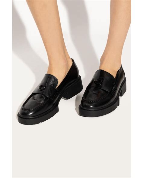 Coach Leah Loafers In Black Lyst