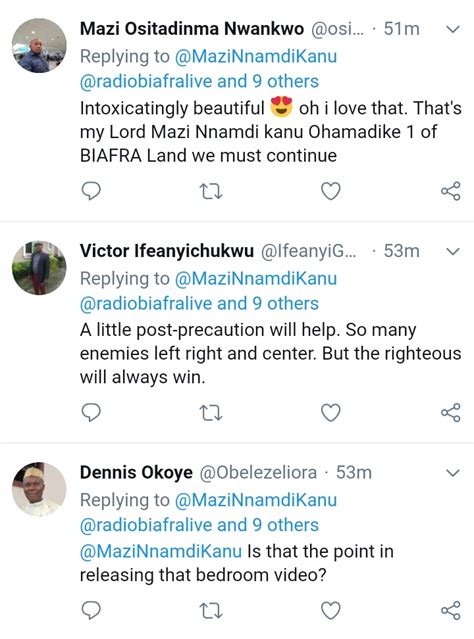 Nnamdi Kanu Reacts To His Nude Sex Video With His Wife Uchechi Okwu