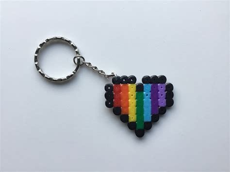 Hama Bead LGBT Pride Pixel Hearts 7 5cm X 7cm Etsy UK