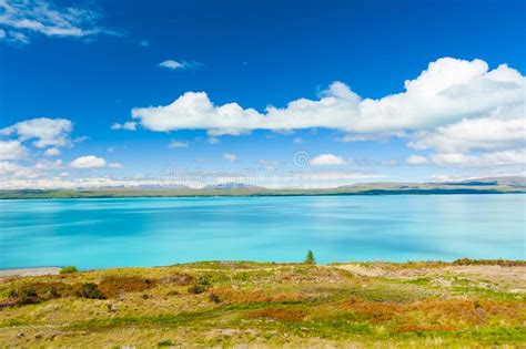 Lake Pukaki stock photo. Image of alps, panorama, range - 101475446