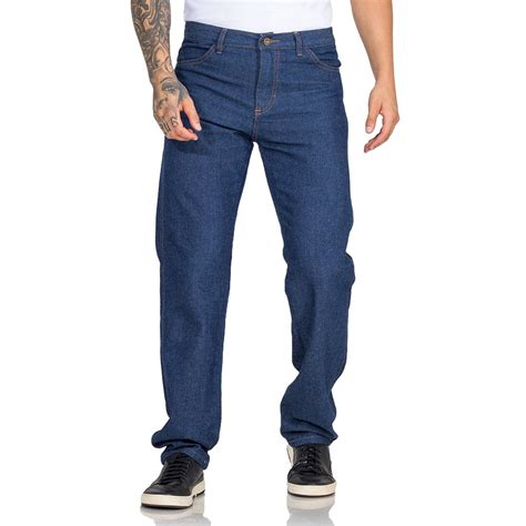 Calça Jeans Masculina Tradicional Para Trabalho Reforçada Azul