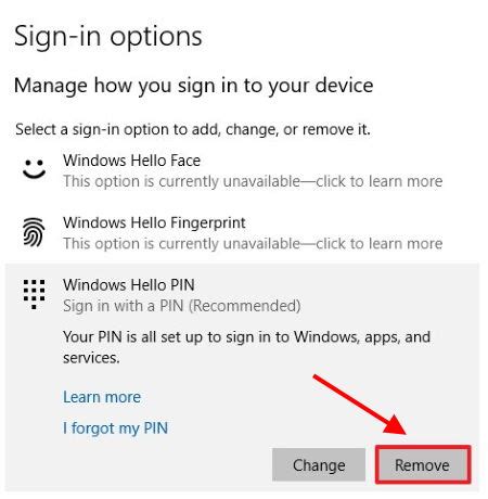 Come Disattivare L Opzione Di Accesso PIN Di Windows Hello