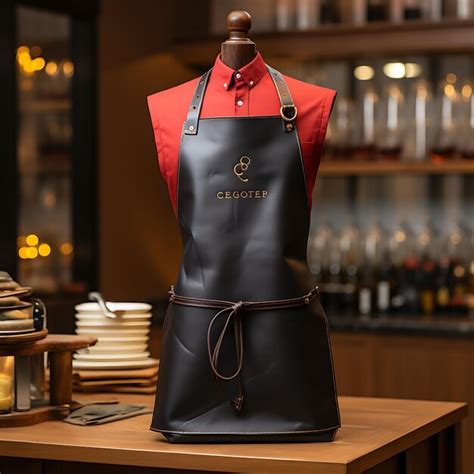 Premium AI Image | A Chef Apron With a Sleek Leather Finish Chef Jacket ...