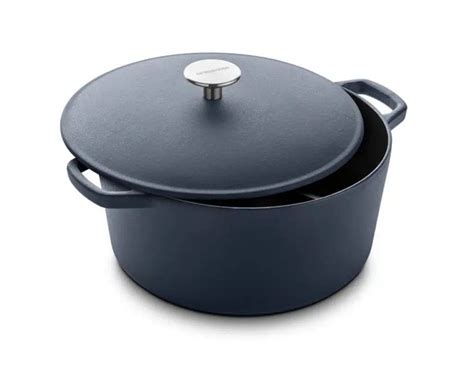 Кастрюля MEHRZER Cast Royale с крышкой, чугунная эмалированная, 5 л для ...