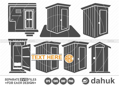 Outhouse SVG, Outhouse Clipart, Outhouse Icons, Cut file, fo - Inspire ...