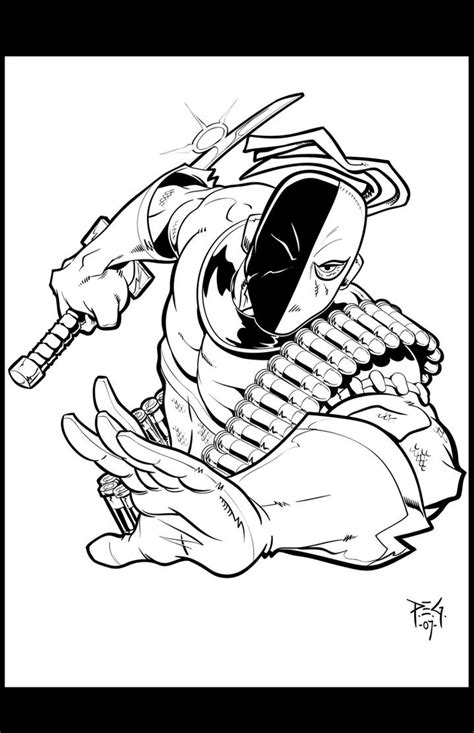 Deathstroke Mask Coloring Pages