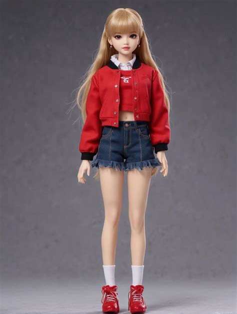 Blackpink Lisa Beautiful Doll In Red Jacket And Shoes Muse Ai