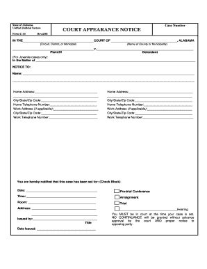 Fillable Online Eforms Alacourt Form C 14 Fax Email Print PdfFiller