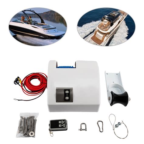 Lbs Boat Electric Anchor Winch W Remote Wireless Control Marine