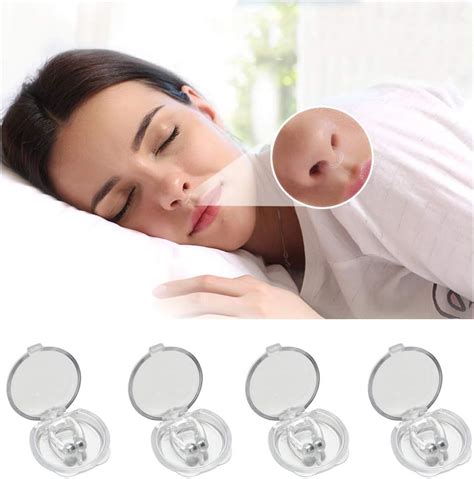 4pcs Silicone Magnetic Professional Anti Snore Device Nose Clip