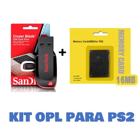 Kit OPL HD Memory Card Jogos PS2 Original Escorrega o Preço