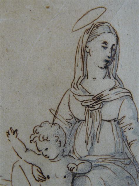 DELACROIX Eugène 1819 La Vierge des Moissons Etudes drawing dessin