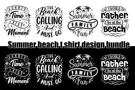 Summer Beach Typography T Shirt Design Graphic By Creative Shirts