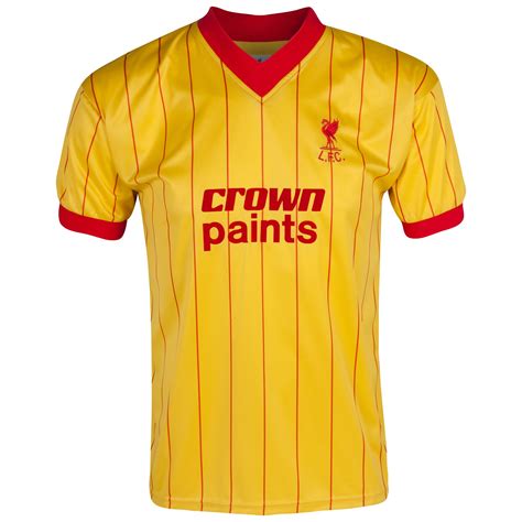 Score Draw Retro Mens Gents Football Soccer Liverpool 1982 Away Shirt