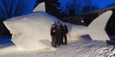 This Snow Shark Blows Your Snowman Out Of The Water Huffpost