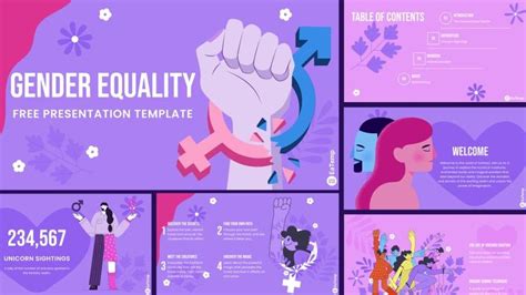 Gender Equality Ppt Presentation Template Free Powerpoint Templates  Presentation Templates