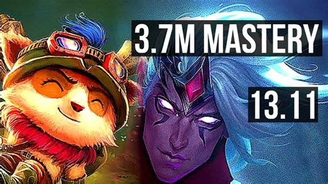 Teemo Vs Varus Top 3 7m Mastery 6 Solo Kills 800 Games Kr