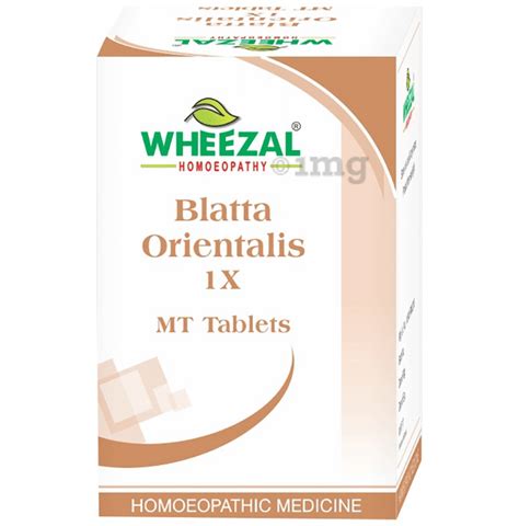 Wheezal Blatta Orientalis 1X MT Tablet: Buy bottle of 25.0 gm Tablet at ...