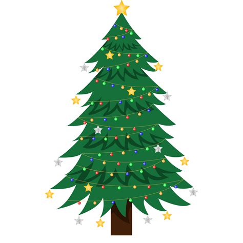 Christmas Trees Cartoon On Tranparent Background New Years And Xmas