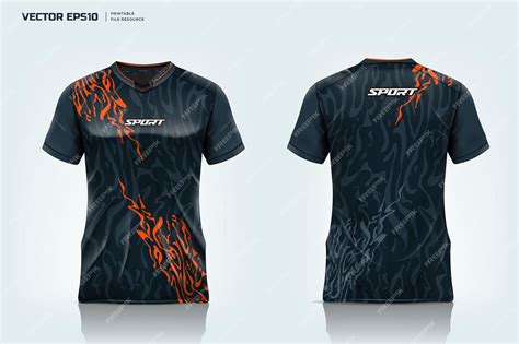 Premium Vector T Shirt Mockup Sport Shirt Template Design For Soccer