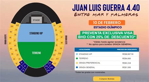 Boletas De Preventa Para El Concierto De Juan Luis Guerra Agotadas En