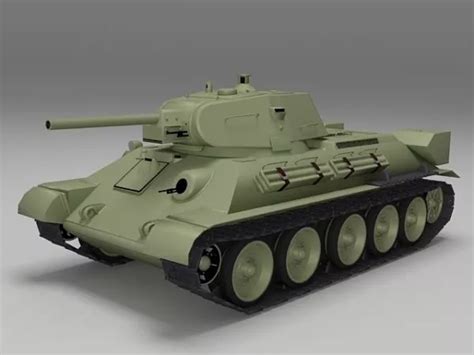 34d модель советского среднего танка Т-3 - .Max, .Vray - Open3dModel