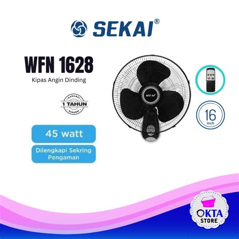 Jual Sekai Kipas Angin Dinding Remote Wfn Rc Wall Fan