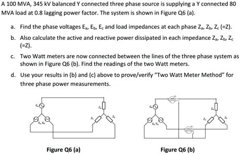 Solved A Mva Kv Balanced Y Connected Three Phase Source Is