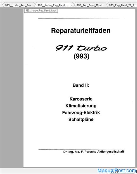 Porsche 911 Carrera (993) Turbo Circuit Diagrams & Repair Manual_DE – ManualPost – Instant ...