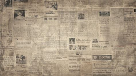 Premium AI Image | Aged Newspaper Headlines Paper Background