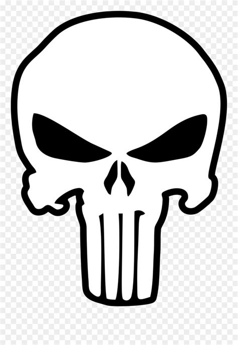 4 Inch Magnet White Punisher Skull Transparent Clipart 3670857