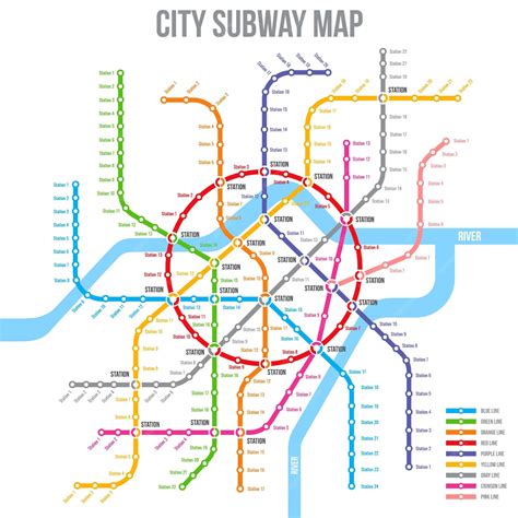 premium vector subway metro  underground map  stations