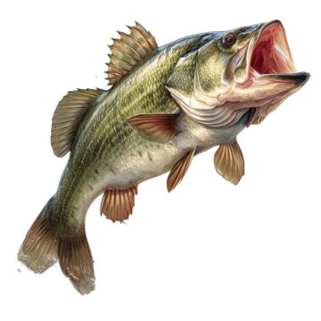 Largemouth Bass Fish Jumping Jumping Retro Style Png Transparent