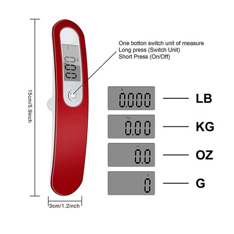 Luggage Scale Electronic Suitcase Portable Scale Max 50 Kg 110 Lbs