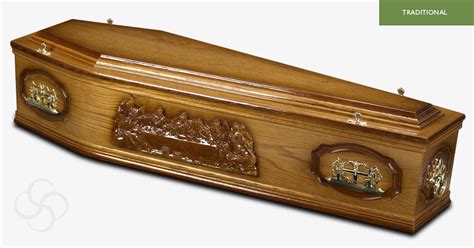 Westminster Traditional Coffin Medium Dark Oak Steve Soult Ltd