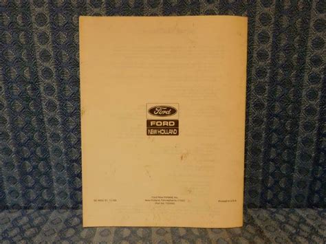 1988 1989 Ford New Holland R8 R12 Riding Mower Original Parts Manual