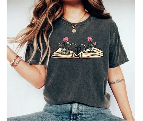 Wildflowers Book Shirt Book Lovers T Shirt T For Book Lover T For Bookish Book Sellers