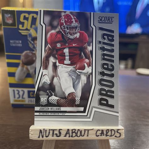 Panini Score Jameson Williams Protential Rc Rookie P Jw Alabama