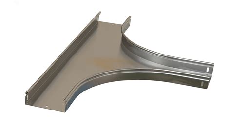 Ответвитель T-образный горизонтальный плавный 400х100 R100-0.8 мм ...