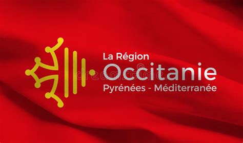 Occitanie Regional Flag, France, Vector Illustration Stock Vector ...